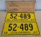 1947 Colorado License Plate Pair!
