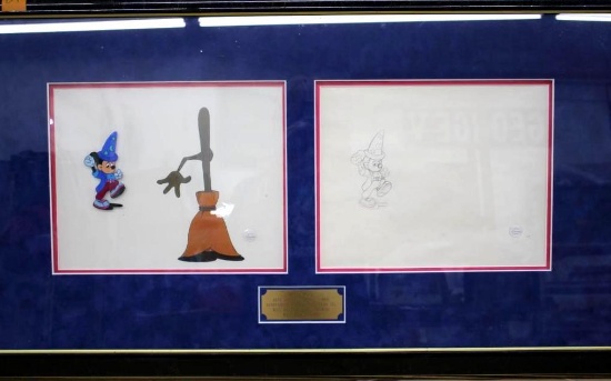 Walt Disney Mickey Mouse 60th Anniversary Edition Hand Painted Original and Pencil Drawing