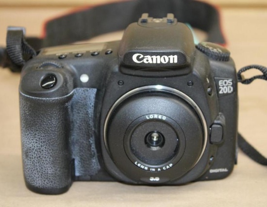 Canon EOS 20D Camera Body with Lens in a Cap Pinhole-Style Lens