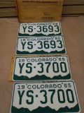 Two 1965 Colorado License Plate Pairs!