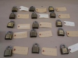 Fifteen Brass Master Combination Locks