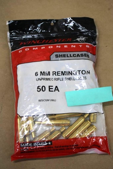 Pack of 50 Pieces Winchester 6mm Remington Unprimed Brass