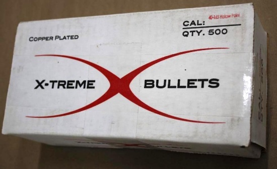 X-Treme Bullets 40 Cal. 165 Grain Copper Plated Bullets for Reloading