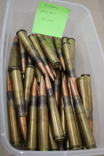 50 Pieces 50 BMG M2 Ball Ammunition