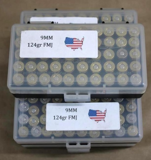 250 Rounds Mixed Reloaded 9mm Ammunition