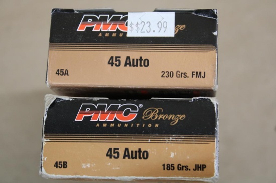 100 Rounds PMC Bronze 45 Auto Ammunition