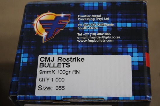 CMJ Restrike Bullets 9mm RN Bullets for Reloading