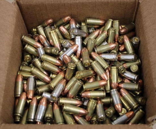 Nearly 30 lbs. Reloaded 9mm Ammunition