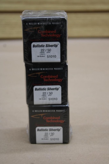 300 Nosler/Winchester 22 Caliber Silvertip Bullets for Reloading