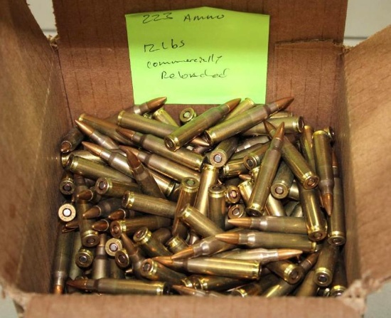 Approximately 12 lbs. Commercially Reloaded 223 Ammunition