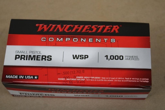 1000 Winchester Small Pistol Primers **NO SHIPPING**