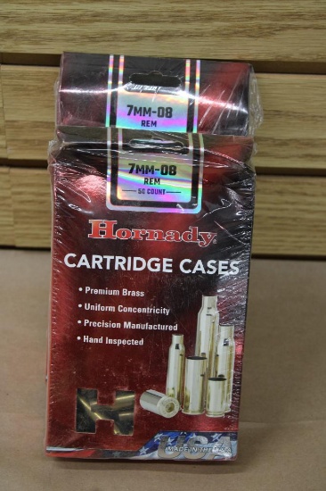 100 Pieces Hornady 7mm-08 Rem Unprimed Brass Shellcasings