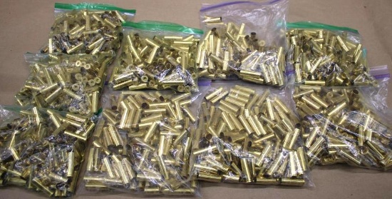 Estimated 450 Pieces Unprimed 357 Magnum Brass Shells for Reloading