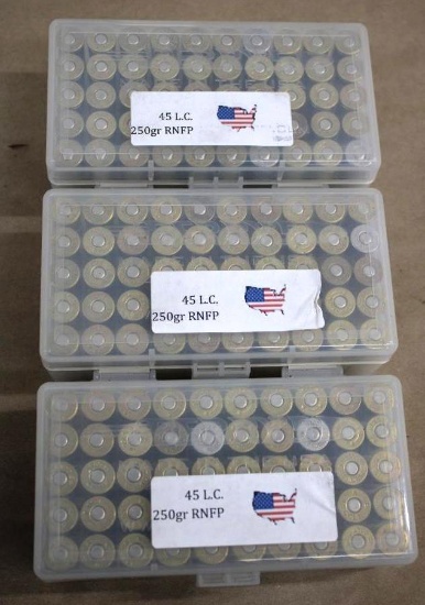 150 Pieces Mixed 45 LC Reloaded Ammunition