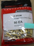 Pack of 50 Winchester 25 WSSM Unprimed Brass Shellcases