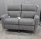 Gray Upholstered Power Loveseat