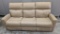 Tan Leather Power Sofa