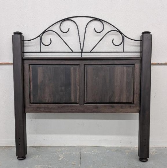 Wood and Iron Headboard