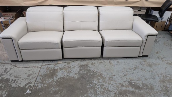 Leather Lowboy Powered Sofa