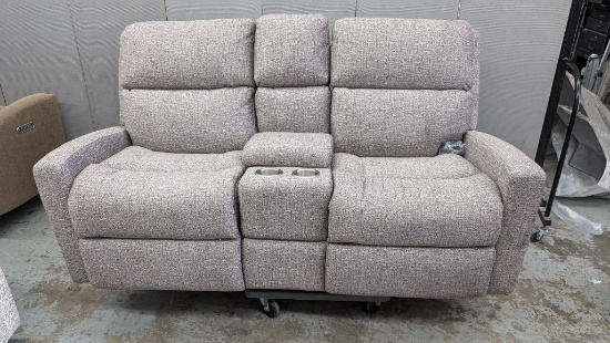 Powered Gray Console Sofa
