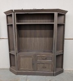 Walnut Wood Console Unit with Side Storage