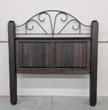 Wood and Iron Headboard