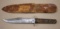 Crane Brand Cutlery 6 Bowie with Leather Sheath