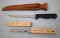 Diamond Cut Filet Knife in Sheath and Novelty Fishing Knife