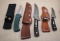 Three Old Timer Fixed Blade Knives with Sheaths