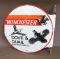 Winchester Dove and Quail Shotgun Shells Porcelain Flanged Advertising Sign