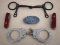 Swiss Army Knives, S&W Handcuffs, Belt Buckle, and Hand-Forged Bit