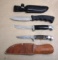 Western, Buck, and Remington Fixed Blade Hunting Knives