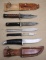 Unbranded Pilot's Knife and 4 Additional Fixed Blades