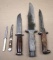 Five Mixed-Style Fixed Blade Knives
