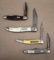 Four Western Folding Knives