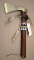 Native American Brass and Wood Beaded Hatchet