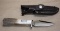 Excellent Silver Stag Custom Fixed Blade with Leather Sheath