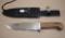 Great Hand-Made Bowie Knife in Sheath