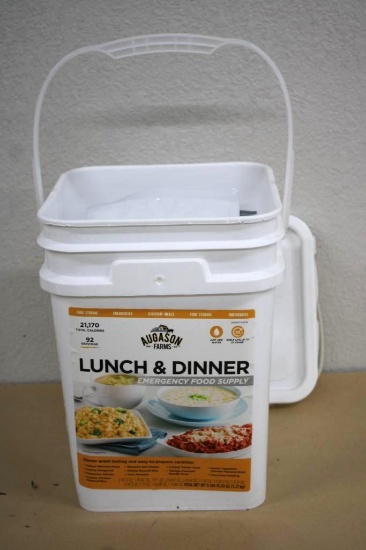 Bucket of Freeze Dried Emergency Meals From Augason