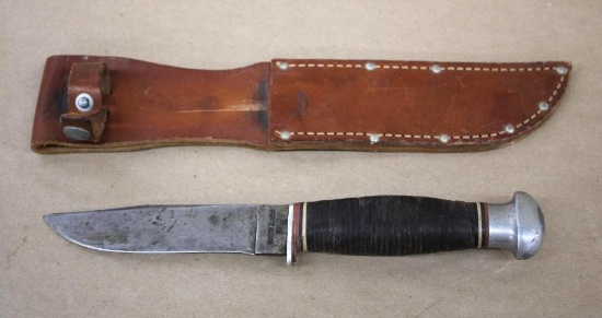 Robeson ShurEdge No. 20 Fight Knife with Leather Sheath