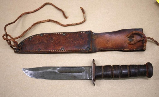 Ka-Bar WWII Fight Knife in Sheath
