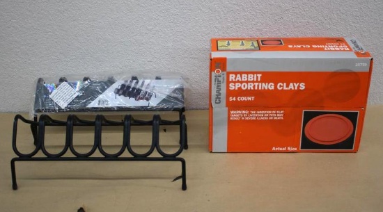 Case of Clays and Handgun Racks