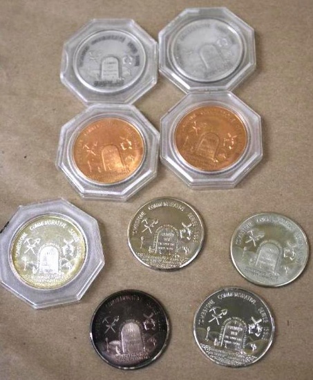 Nine Pieces Mixed Metals Tombstone Commemorative Series Helldorado Days Tokens