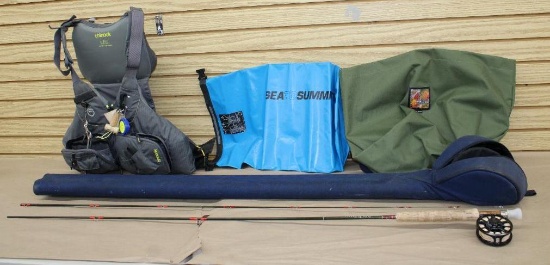 Sage Fly Rod with Ross Reel, Chinook Vest and Accessories