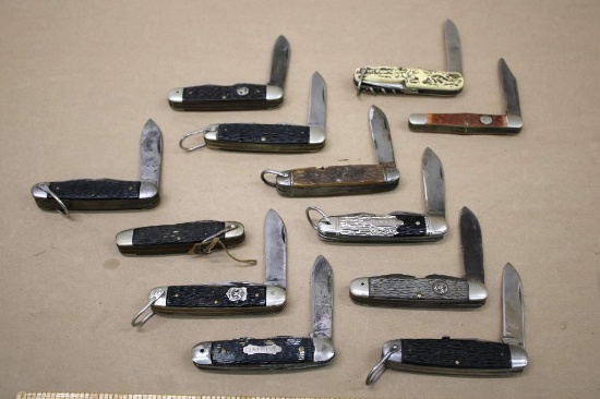Folding Scouting and Camping Knives marked Imperial, Campbuddy, Pal, and More