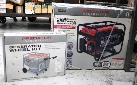 Predator Generators 4000 Watt Portable Generator and Wheel Kit