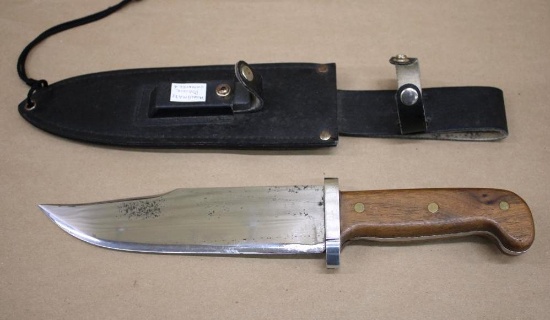 Great Hand-Made Bowie Knife in Sheath