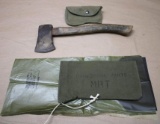 US Military Hatchet with Sheath and Pistol Protector Covers
