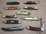 10 Mixed Folding Knives including Several Schrade Knives