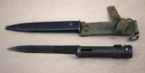 Black Steel Bayonet for Swedish Mauser and Scabbard